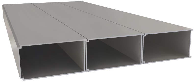 Produktbild UFK 225 040  -  Unterflur-Kanal UFK 40, 3-zügig, 225 x 40 x 2000 mm